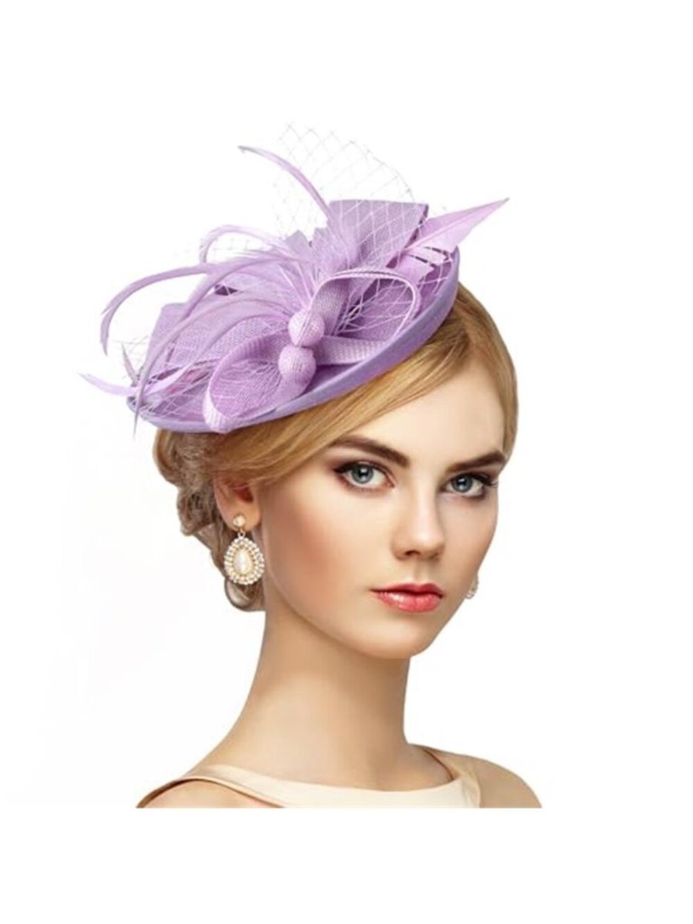 Fascinator Tea Party Hat - 2026 Derby Pillbox Kentucky Hat for Women